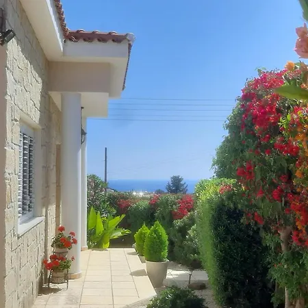 Sea View Private Pool Near Coral Bay With Garden And Bbq Peyia