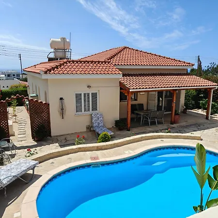 Sea View Private Pool Near Coral Bay With Garden And Bbq Villa Peyia